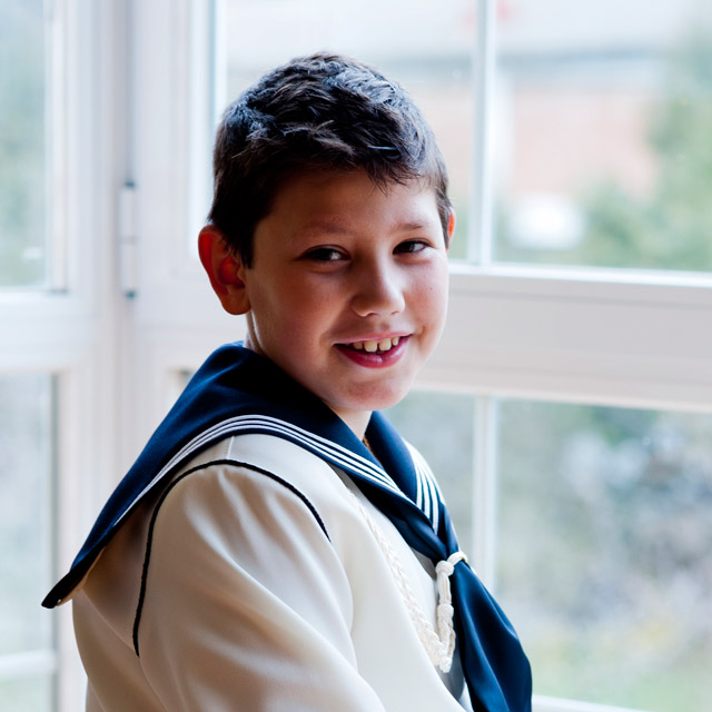 El día de su Primera Comunión