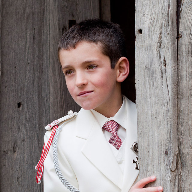 El día de su Primera Comunión